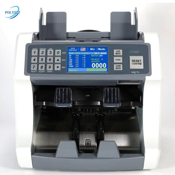 USD EUR multi currencies 2CIS 2 pocket banknote sorting machine