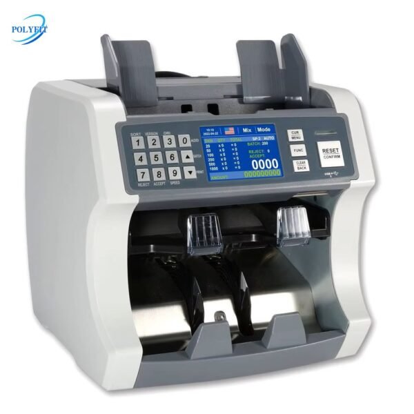 2 CIS eur usd gbp multi currencies mix value counting sorting machine with built-in printer