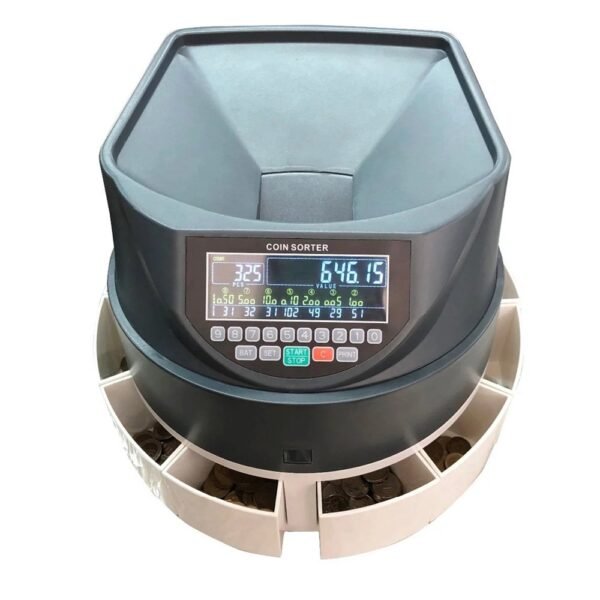 High-Speed Coin Sorting Machine: Professional Coin Counter and Sorter with LCD Screen, Model FMD-450S