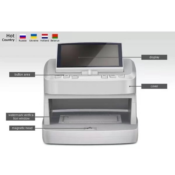 Multi Functional Money Detector With Large Screen and Magnifying Lens for All Currencies in the World