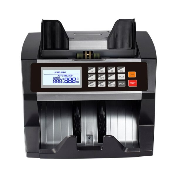 Currency Counter With Counterfeit Bill Detection UV/IR/DD/MG Top Loading Money Counting Machine