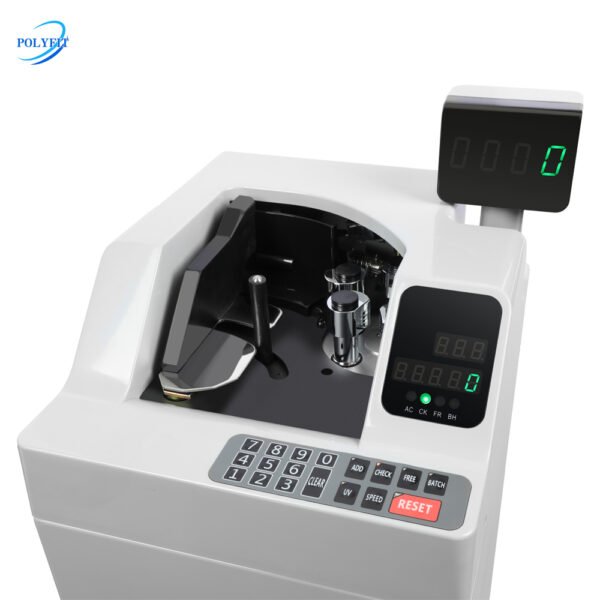 dual display vacuum note counting machine for bank